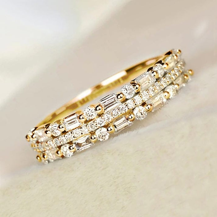 Rotatable Ring With Open Design Fashion Double-layered Hollow Line Anxiety Relief Rings For Women